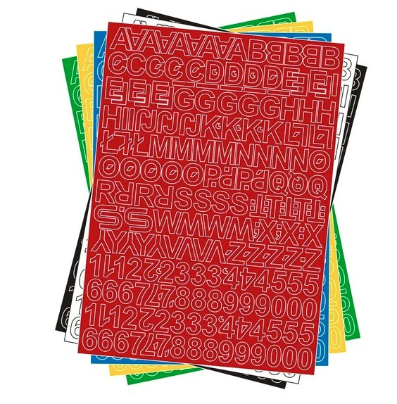 Litery/cyfry samop. 1,4cm (17,5cmx12,5cm) PAMA